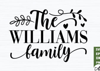 The williams family SVG
