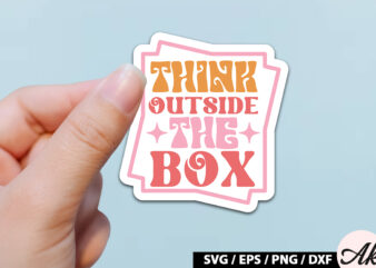 Think outside the box Retro Stickers