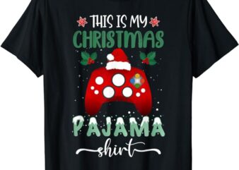 This Is My Christmas Pajama Video Game Gamer Men Boys Kids T-Shirt