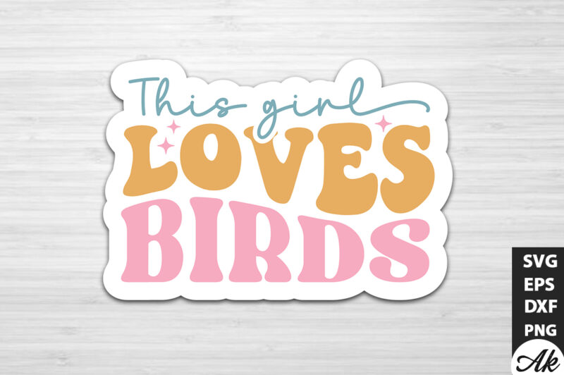 Retro Bird Stickers SVG Bundle