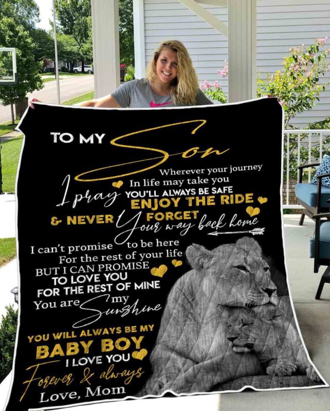 Blanket Design JPG Lion Son Mom Love Quotes Gift Christmas Digital PNG Quilting