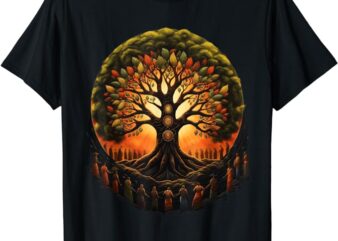 Tree Of Life Black History Kwanzaa American African Roots T-Shirt