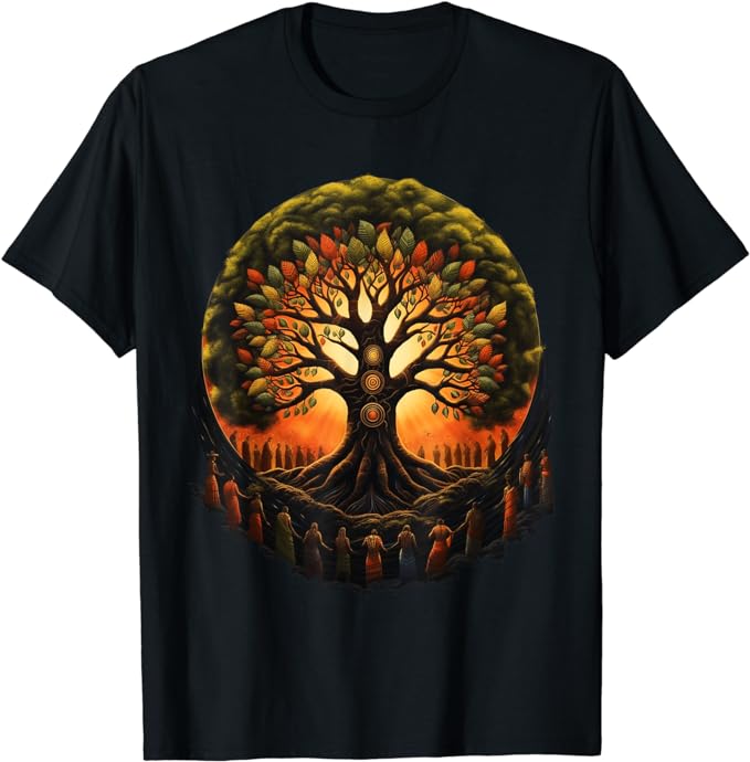 Tree Of Life Black History Kwanzaa American African Roots T-Shirt - Buy ...