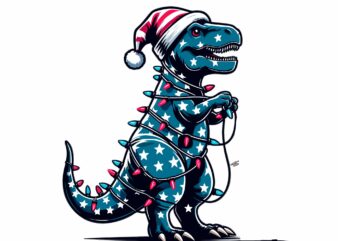 Trex Christmas Lamp t shirt designs for sale