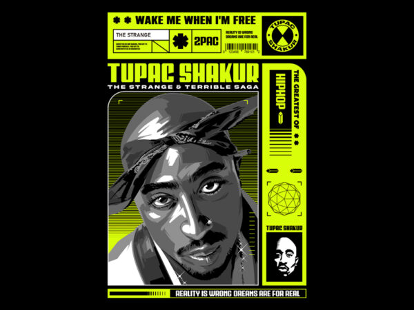 Tupac shakur the strange t shirt designs for sale