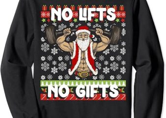 Ugly Christmas Gym Santa Powerlifting Sweatshirt