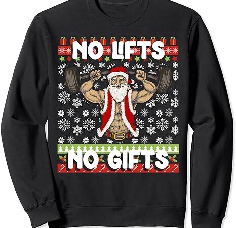 Ugly christmas gym santa powerlifting sweatshirt