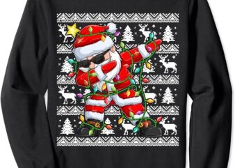 Ugly Christmas Sweater Dabbing Santa Sweatshirt
