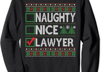 Ugly Christmas Sweater Lawyer Santa Claus Christmas Pajama Sweatshirt