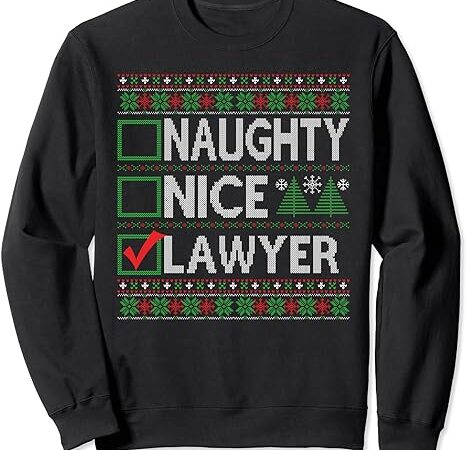 Ugly christmas sweater lawyer santa claus christmas pajama sweatshirt