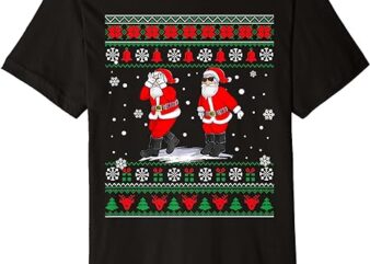Ugly Sweater Christmas Santa Claus Griddy Dance Christmas Premium T-Shirt