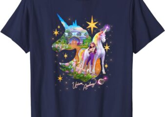 Unicorn Academy Silhouette Sparkle Graphic Logo T-Shirt