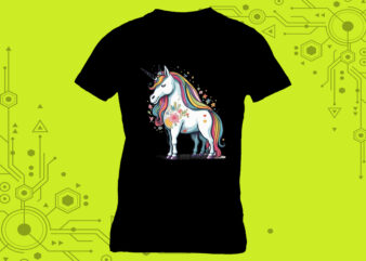 Adorable Pocket Unicorn Clipart meticulously crafted for Print on Demand websites