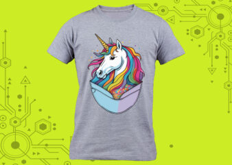 Unicorn Illustrations in Clipart meticulously crafted for Print on Demand websites
