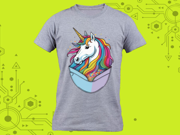 Unicorn illustrations in clipart meticulously crafted for print on demand websites t shirt vector graphic Unicorn illustrations in clipart meticulously crafted for print on demand websites t shirt vector graphic