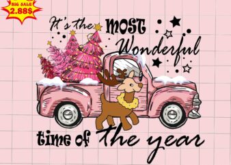 It The Most Wonderful Time Of The Year Png, Santa Christmas Png, Santa Png, Santa Sunglasses Png, Pink Christmas Png t shirt design for sale
