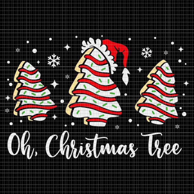 Groovy Oh Christmas Tree Cakes Debbie Becky Jen Cake Lovers Svg, Tree Cake Christmas Svg, Tree Christmas Svg