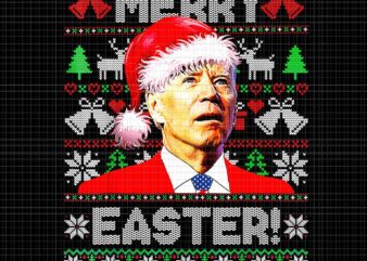 Santa Joe Biden Happy Easter Ugly Christmas Png, Biden Ester Christmas Png, Biden Xmas Png t shirt template vector