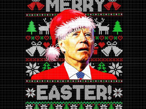 Santa joe biden happy easter ugly christmas png, biden ester christmas png, biden xmas png t shirt template vector