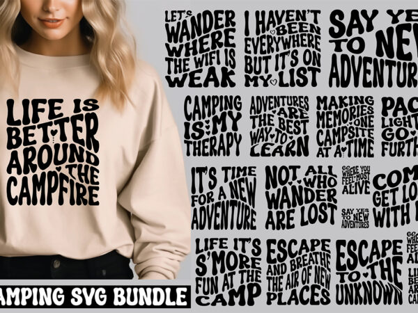 Camping svg bundle t shirt vector file