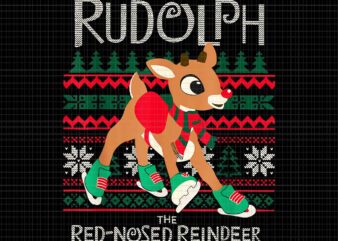 Cute Rudolph The Red Nosed Reindeer Christmas Special Xmas Png, Reindeer Christmas Png, Rudolph Reindeer Png