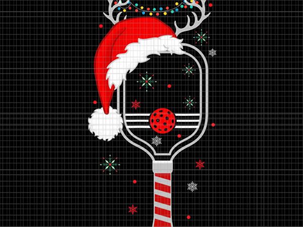 Pickleball player christmas holiday reindeer xmas png, pickleball player christmas png, reindeer christmas png t shirt illustration