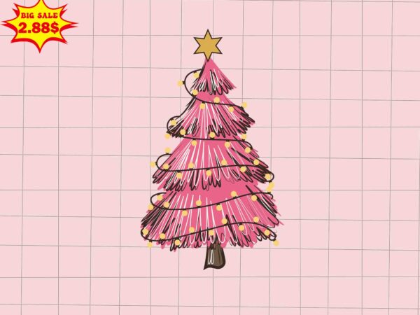 Pink christmas trees svg, santa christmas svg, pink christmas svg, tree christmas svg t shirt illustration