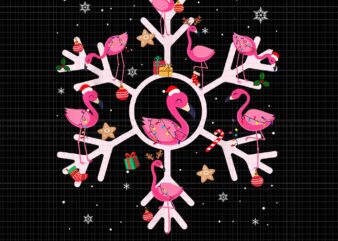 Christmas Flamingo Santa Hat Xmas Lights Flamingo Snowflakes Png, Flamingo Christmas Png, Flamingo Xmas