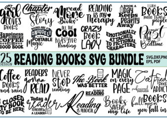 Reading Books SVG Bundle, Books Svg