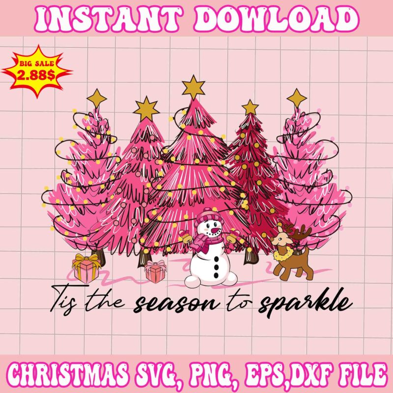 Tis The Season Png, Santa Christmas Png, Santa Png, Santa Sunglasses Png, Pink Christmas Png