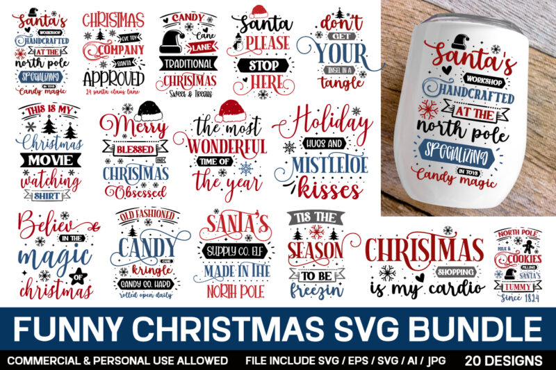 Christmas Svg Bundle , Funny Christmas Mug Svg Bundle