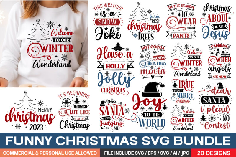 T-shirt Design Bundle , Christmas Svg Bundle , Christmas Vintage Svg Bundle