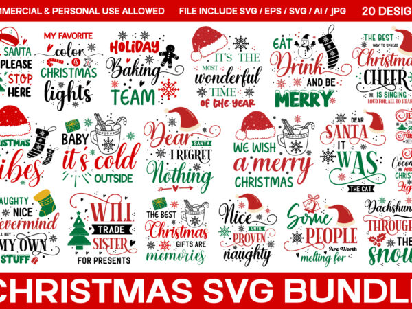 T-shirt design bundle , funny christmas svg bundle,