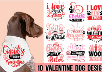 Dog Valentine’s SVG Bundle, Valentine’s Day Dog SVG, Love SVG, Digital Download, Sublimation, Valentine’s Day Dog SVG,Cut File for Cricut t shirt vector illustration