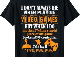 Video Games T-Shirt Funny Gamer Tee for Console Gaming Fans T-Shirt