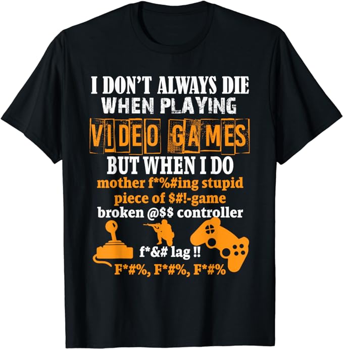 Video Games T-Shirt Funny Gamer Tee for Console Gaming Fans T-Shirt