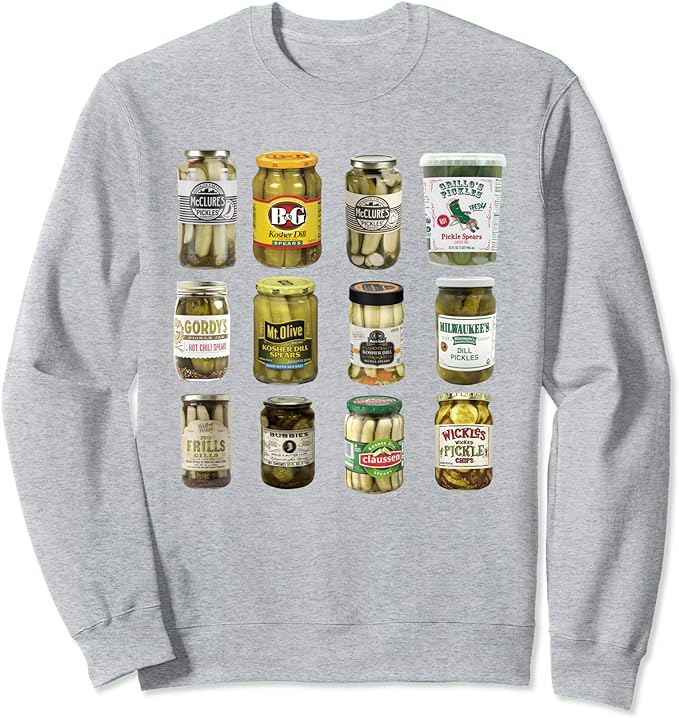 Vintage Canned Pickles Lover Funny Trendy Women Men Sweatshirt