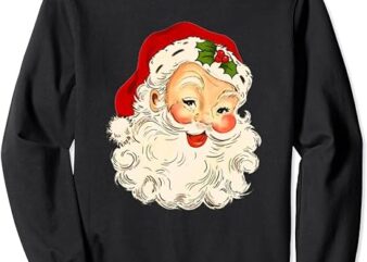 Vintage Christmas Retro Santa Claus Team Old Fashioned Sweatshirt