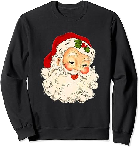 Vintage Christmas Retro Santa Claus Team Old Fashioned Sweatshirt