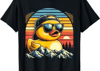 Vintage Cool Duck with Sunglasses , Funny Ducks T-Shirt