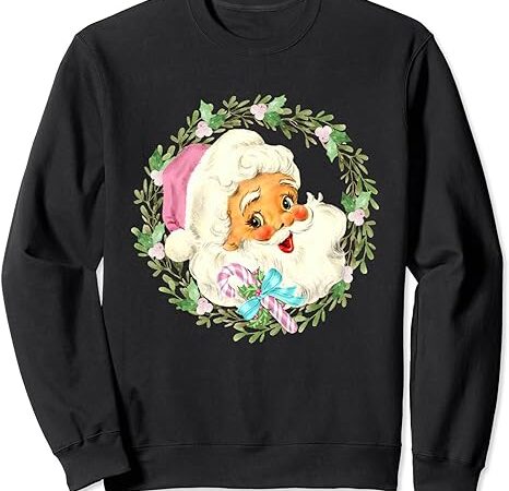 Vintage pink santa claus pink christmas sweatshirt Vintage pink santa claus pink christmas sweatshirt