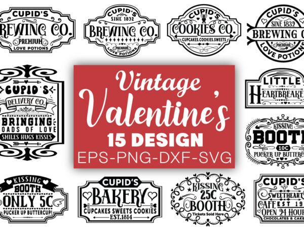 Vintage valentines day t-shirt bundle vintage valentines day svg bundle