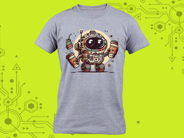 Trendy t-shirt alert embrace your love for futuristic punk character illustration clipart