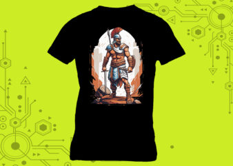 Trendy T-Shirt Alert Embrace Your Love for Futuristic Punk Character Illustration Clipart crafted for Print on Demand websites