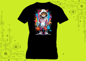 Futuristic Character Punk Vibes Elevate Your T-Shirt Design