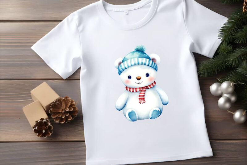 Watercolor Christmas Snowmans. PNG Bundle.