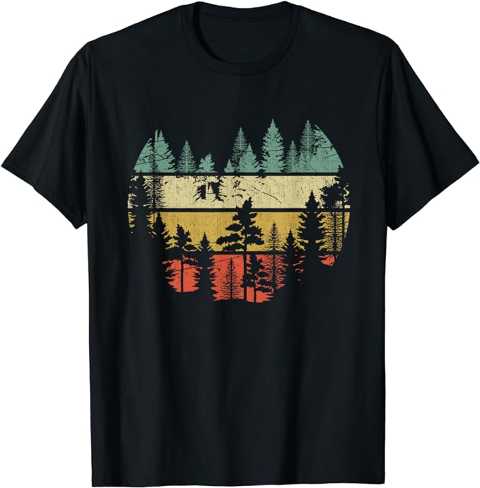 Wildlife Trees Outdoors Nature Retro Forest Sleeveless T-Shirt