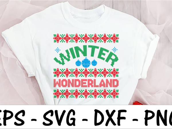 Winter wonderland t shirt design for sale