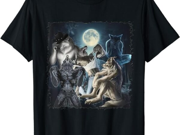 Wolf ripping shirt, werewolf alpha wolf funny oddly meme t-shirt