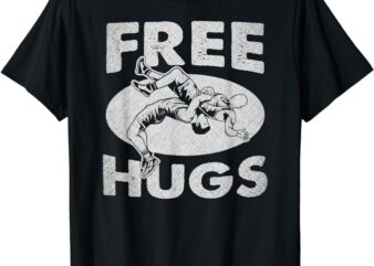 Wrestling Shirts – Funny Free Hugs Wrestling T-Shirt